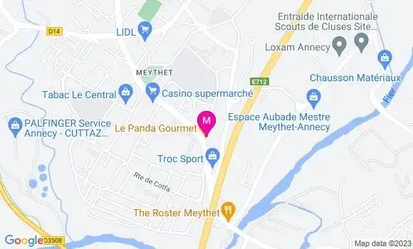 Localisation Restaurant  Le Panda Gourmet