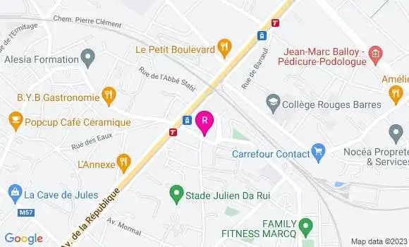 Localisation Pizzeria Le Palacio