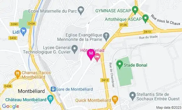 Localisation Restaurant  Chez Kader