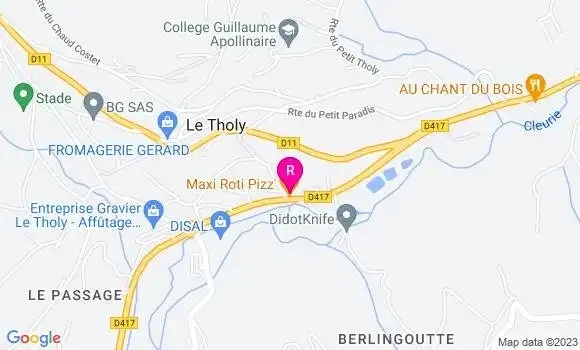 Localisation Restaurant  Maxi Roti Pizz