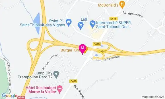 Localisation Fast Food Burger King