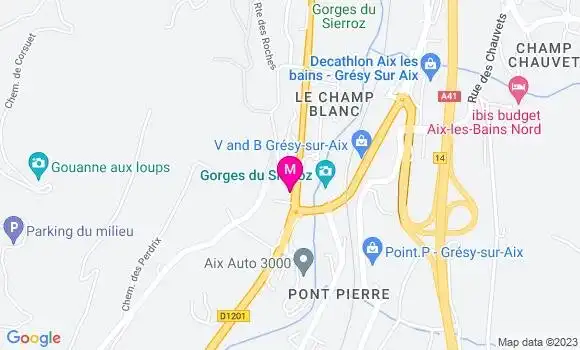 Localisation Restaurant  M