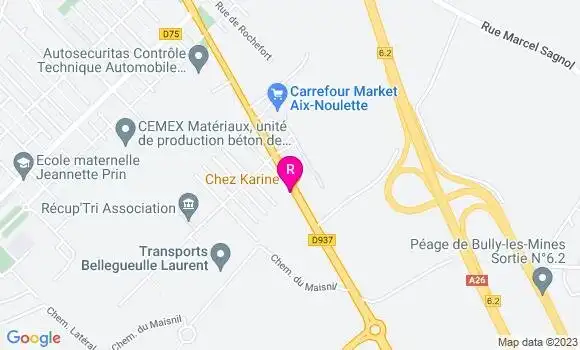 Localisation Restaurant  Chez Karine