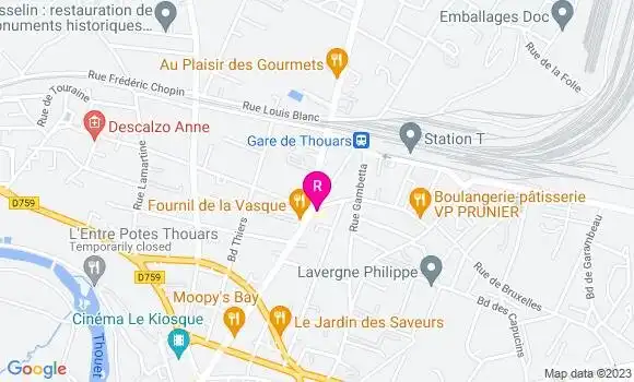 Localisation Pizzeria Domino