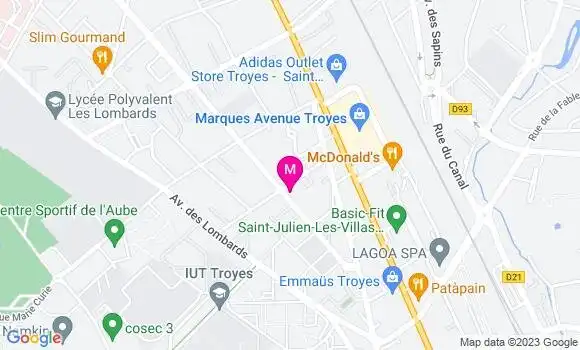 Localisation Restaurant Bar Le Vincennes