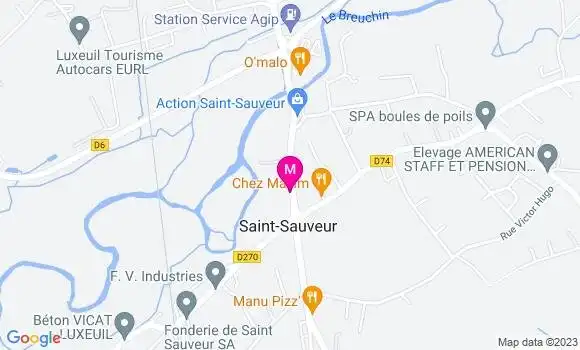 Localisation Restaurant  Epicerie Vuillemin