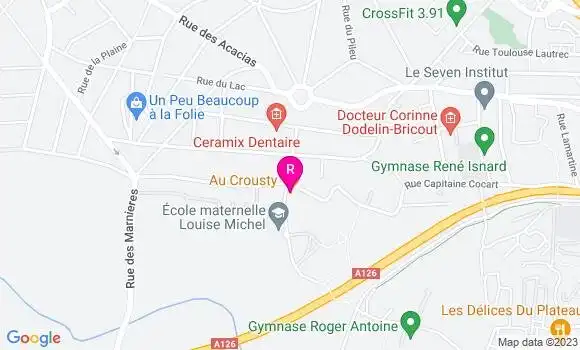 Localisation Restaurant  Au Crousty