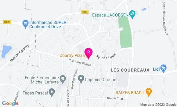 Localisation Restaurant  Courtry Pizza
