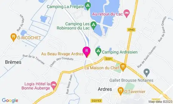 Localisation Restaurant  Au Beau Rivage