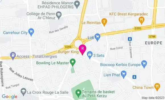 Localisation Fast Food Burger King