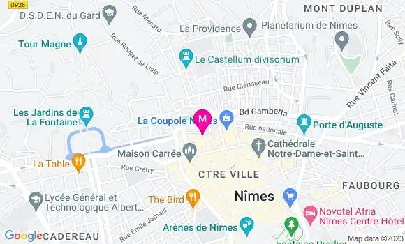 Localisation Pizzeria du Grand Couvent