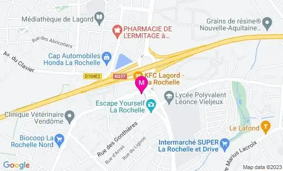 Localisation Restaurant  Mythic Burger