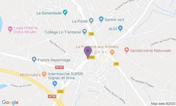 Localisation Restaurant  L