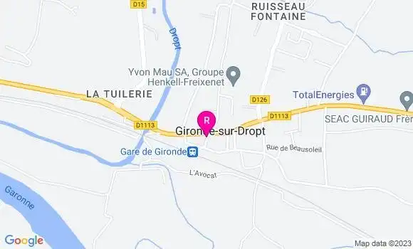 Localisation Restaurant  Au Fil du Dropt