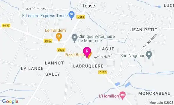 Localisation Pizzeria Le Comptoir Italien