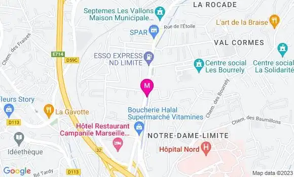 Localisation Pizzeria Pizza Nord