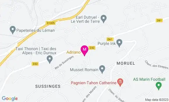 Localisation Pizzeria Adriano
