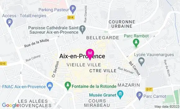 Localisation Crêperie Maison Mignon à Aix
