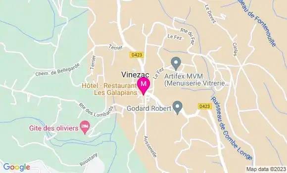 Localisation Restaurant Hôtel Les Galapians
