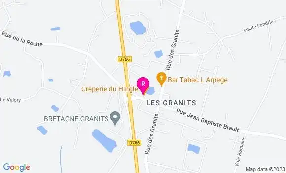 Localisation Crêperie du Hinglé