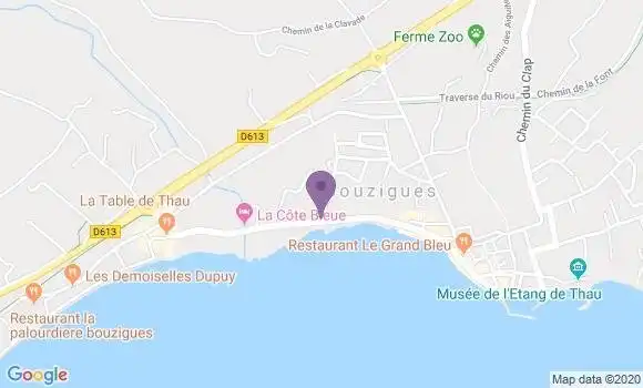 Localisation Restaurant  La Nymphe