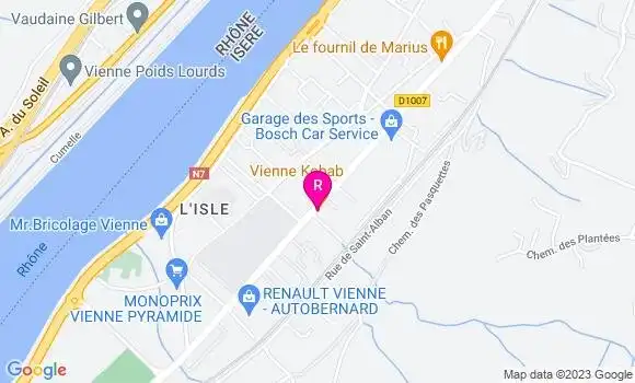 Localisation Vienne Kebab