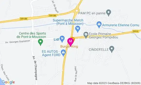 Localisation Fast Food Burger King