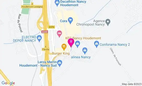 Localisation Fast Food Kfc