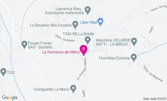 Localisation Restaurant  Guinguette la Meric