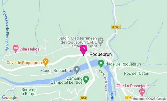 Localisation La Pizzeria Roquebrunaise