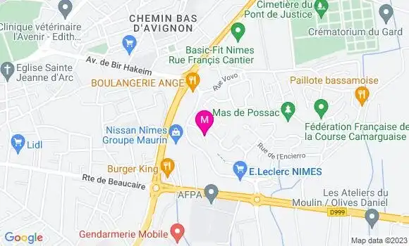 Localisation Restaurant  Pizza des Mas