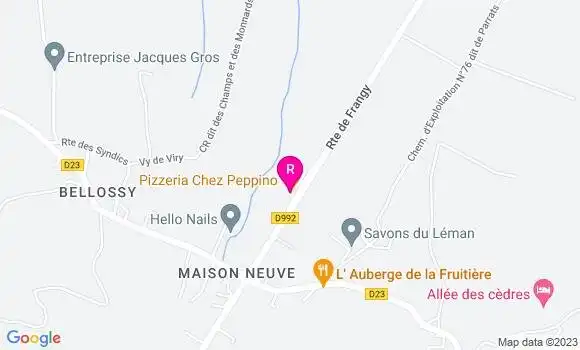 Localisation Pizzeria Chez Peppino