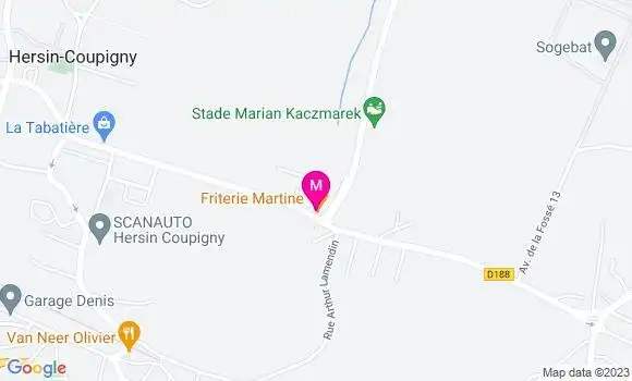 Localisation Restaurant  Friterie Martine