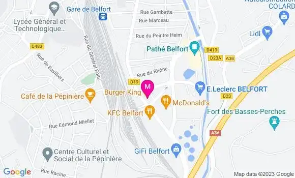 Localisation Fast Food Burger King