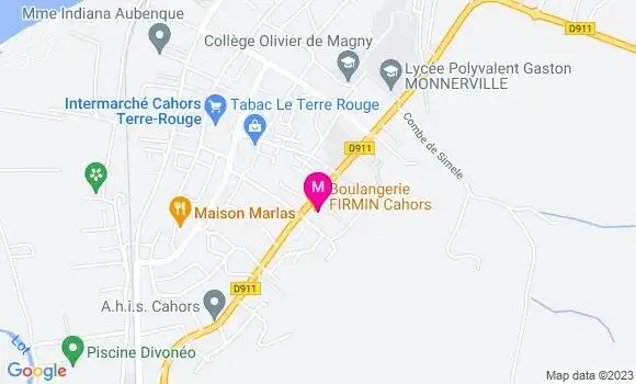 Localisation Restaurant  Boulangerie Firmin
