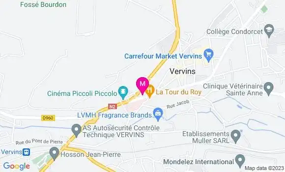 Localisation Pizzeria La Villa