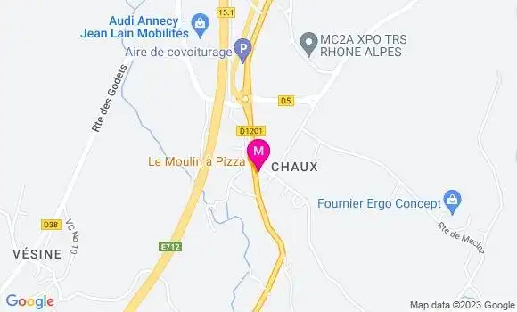 Localisation Pizzeria Le Moulin à Pizza