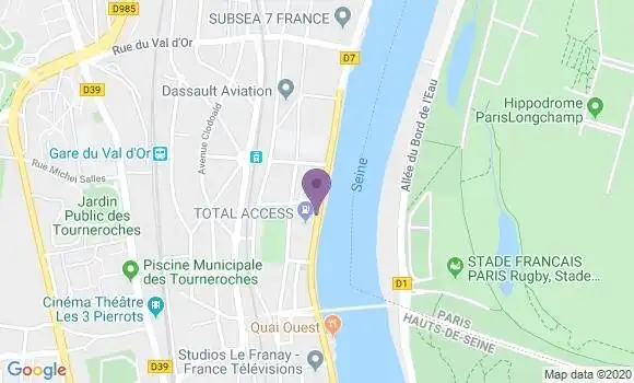 Localisation Restaurant  Quai Ouest