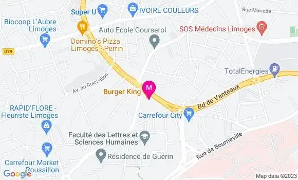 Localisation Fast Food Burger King