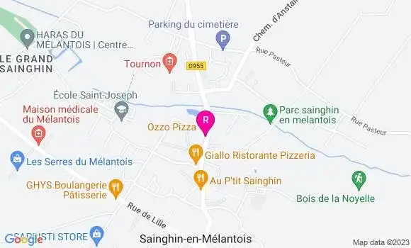 Localisation Pizzeria Ozzo Pizza