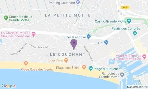 Localisation Restaurant  La Barque Bleue