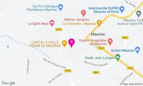 Localisation Restaurant  La Cantine du Palais