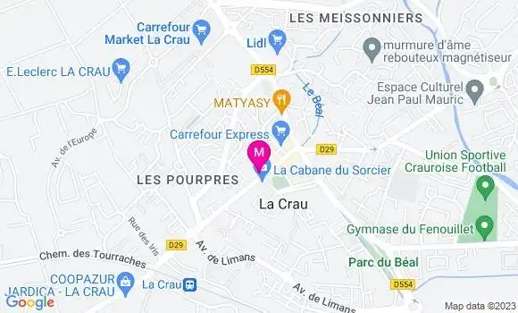 Localisation Restaurant  Boulangerie Texier