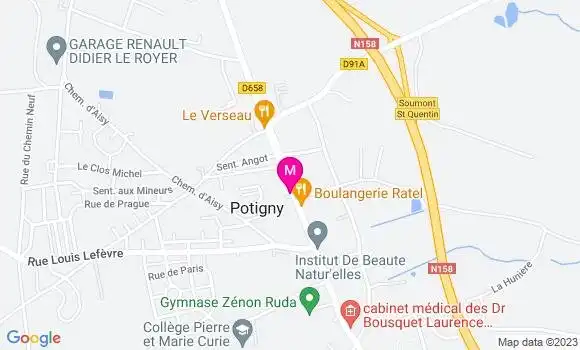 Localisation Restaurant  La Potine