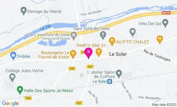 Localisation Restaurant  La Cantoche