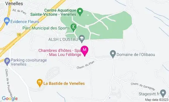 Localisation Restaurant  Mas Lou Félibrige