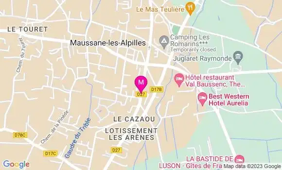 Localisation Café Le Baux Gourmand