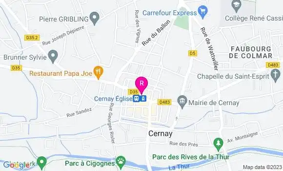 Localisation Pizzeria Ben