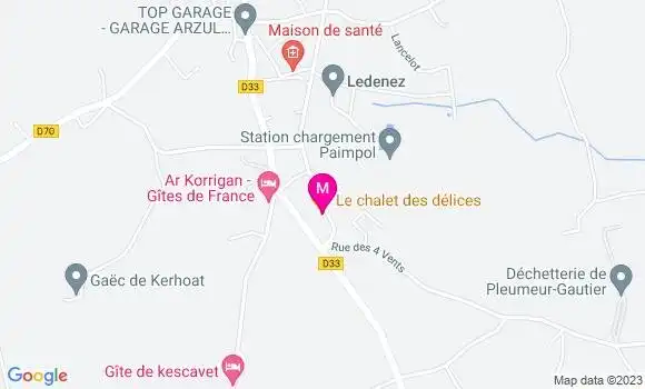 Localisation Crêperie Le Chalet des Délices