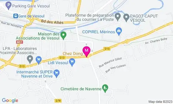 Localisation Restaurant Asiatique Chez Dong